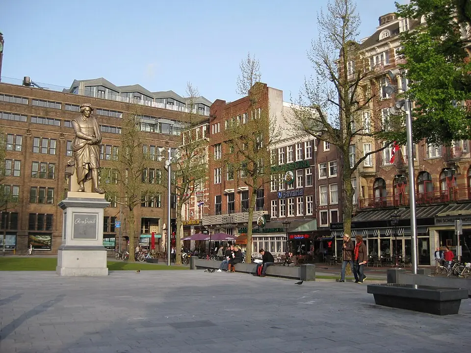 Schaatsbaan Rembrandtplein in Amsterdam